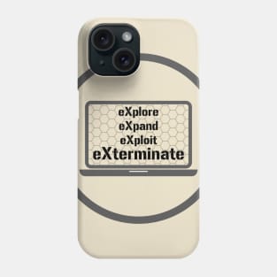 eXplore eXpand eXploit eXterminate 4x Strategy Exploration Games Phone Case