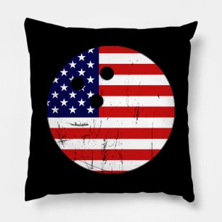 Usa America Flag Bowling 4Th Of July Pillow