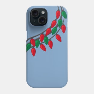 Triple String of Red and Green Holiday Lights Phone Case