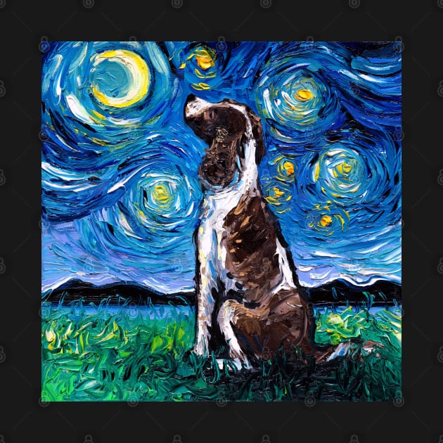 English Springer Spaniel Starry Night by sagittariusgallery