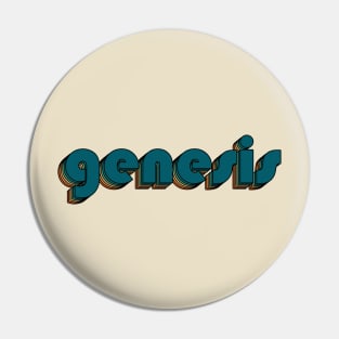 Genesis // Genesis Retro Rainbow Typography Style // 70s Pin