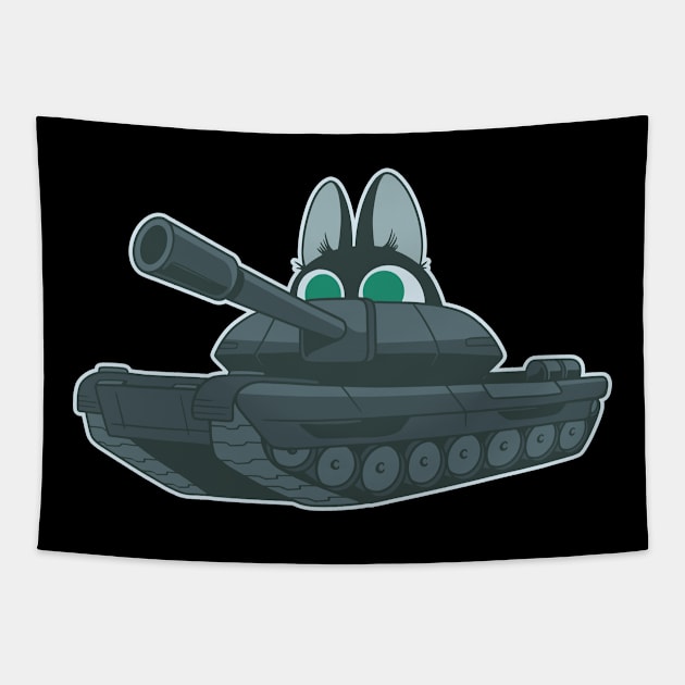 cat tank Tapestry by Bestseller