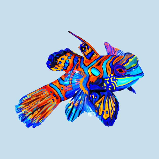 Vibrant Mandarinfish by Art by Deborah Camp