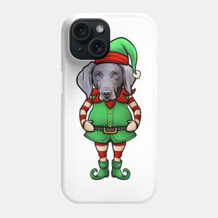 Weimaraner Christmas Elf Phone Case