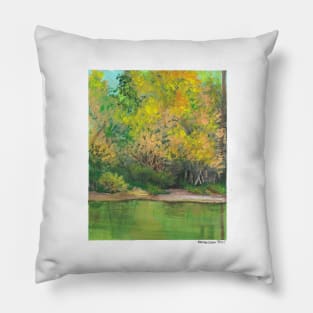 Trail by the River Pillow