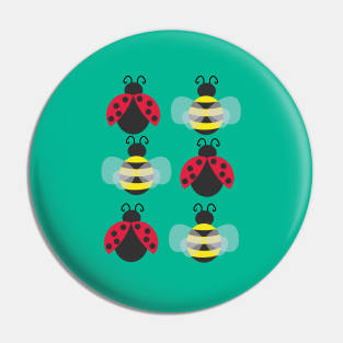 Ladybugs and bees Pin