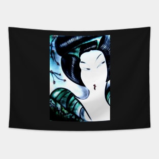 jade oriental midnight geisha Tapestry