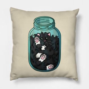 cat glass jar Pillow