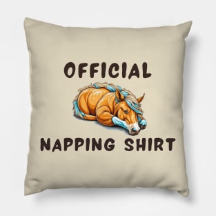 Napping shirt horse Pillow