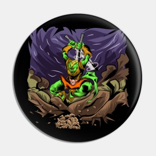 Drac The Monster Hero Pin