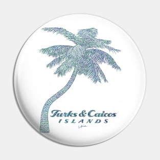 Turks & Caicos Islands Palm Tree (Distressed) Pin