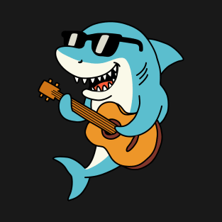 Shark Playing Guitar With Sunglasses T-Shirt