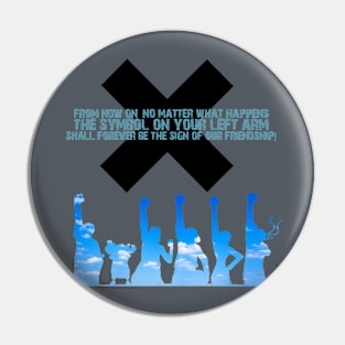 "X" stands for friendship Pin