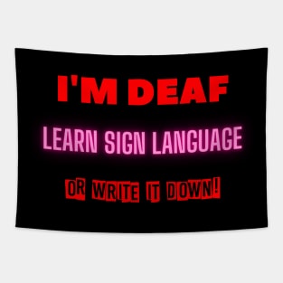 Learn Sign Language or Write It Down! (Pandemic Advocacy for Deaf People) Tapestry