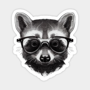 Raccoon with glasses Magnet