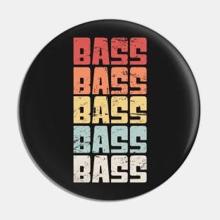 Retro 70s BASS Fishing Text Pin