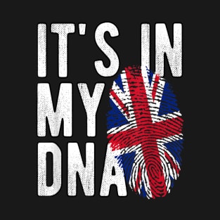 IT'S IN MY DNA British Flag England UK Britain Union Jack T-Shirt