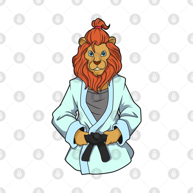 Comic lion does judo by Modern Medieval Design