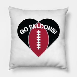 Heart Shaped Atlanta Falcons Pillow