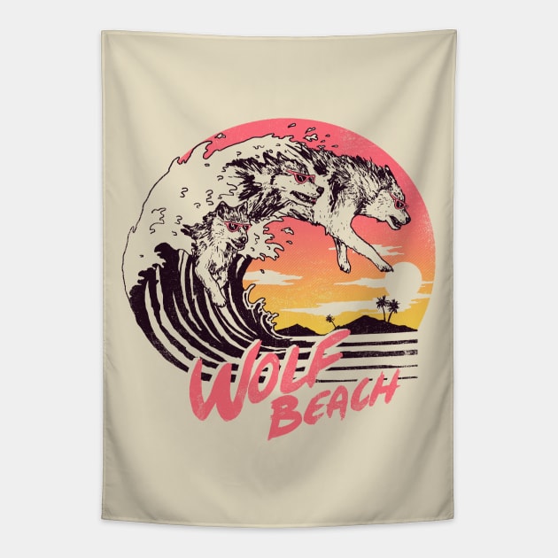 Wolf Beach Tapestry by Hillary White Rabbit