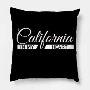 California In My Heart Pillow