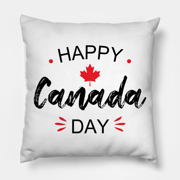 happy canada day Pillow by bisho2412