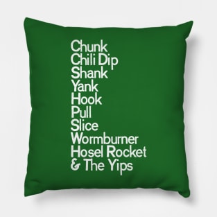 Golf's Dirty Words Pillow