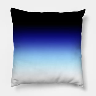 White Blue Black Gradient Pattern Print Pillow