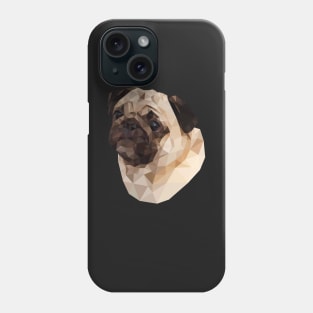 Pug Polygon Design T Shirt for Dog Lovers Phone Case