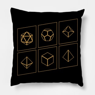 Polyhedral D20 Dice Set Tabletop RPG Gaming Pillow