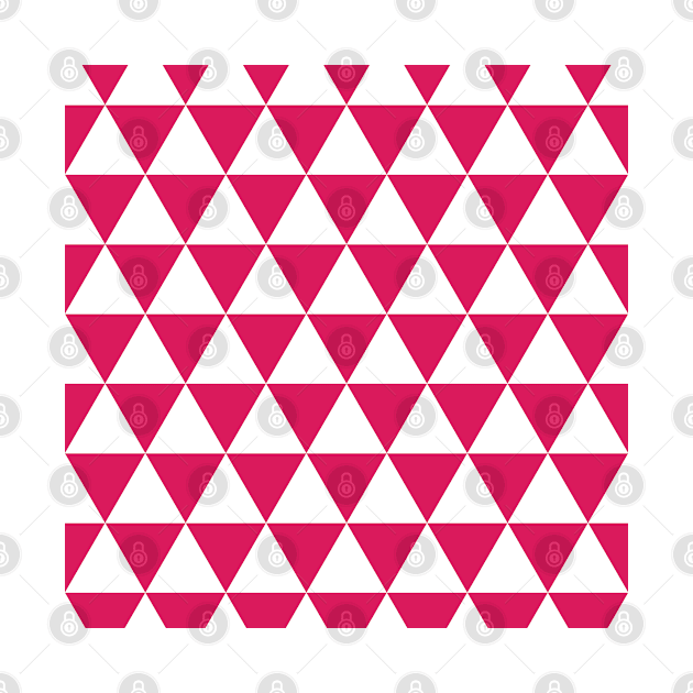 Pink and White Triangle Seamless Pattern 002#001 by jeeneecraftz