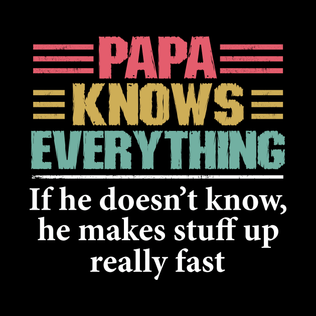 Papa Knows Everything Face Mask by Karamaster