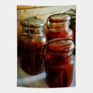 Kitchens - Tomatoes and String Beans in Canning Jars Tapestry