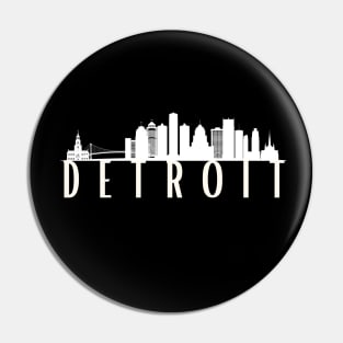 Detroit City Skyline Pin