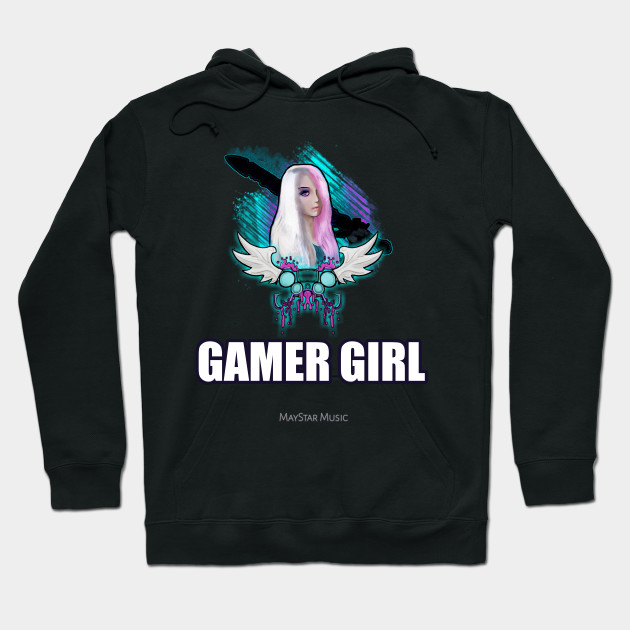 Gamer Girl Semi Realism 2d Anime Fantasy Girl With Sword Awesome Gaming Motivation Cool Funny Saying Girl Gamer Hoodie Teepublic Uk