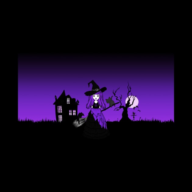 The Witching Hour! Purple Wiccan Pagan Cheeky Witch® by Cheeky Witch