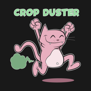 pink cat crop dusting T-Shirt