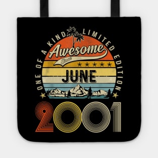 Awesome Since June 2001 Vintage 22nd Birthday Tote