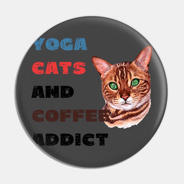 Yoga cats and coffee addict funny quote for yogi Pin by Red Yoga