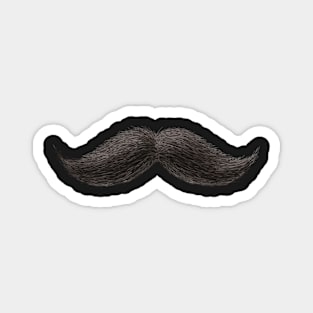 Grey Mustache Mask Magnet