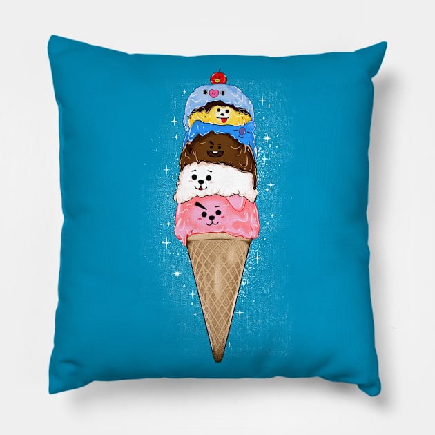 Icecream BT21 v2 Pillow by samuelrd