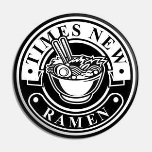 Times New Ramen, funny noodles font pun design Pin