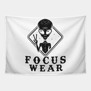 Focus Wear Alien V Sign Black Tapestry