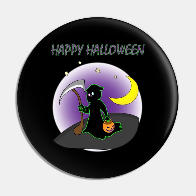 Happy Halloween - Reaper and Pumpkin Edition Pin by SPAZE