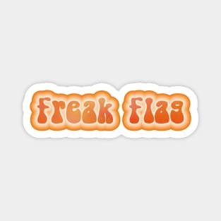 FREAK FLAG. Retro 60s 70s aesthetic slang Magnet