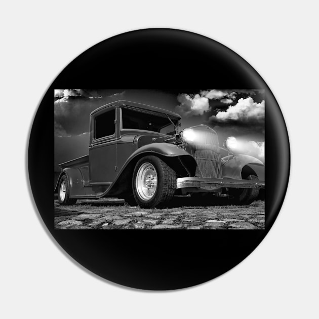 Ford - HotRod - 03 black white Pin by hottehue