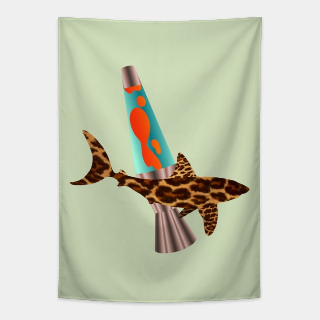 Leopard Shark Lava Lamp Tapestry by RawSunArt