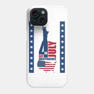 4th of july celebration as independence day with American flag, stars and stripes Phone Case