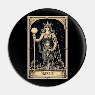 Harpie Tarot Card Vintage Artwork Pin