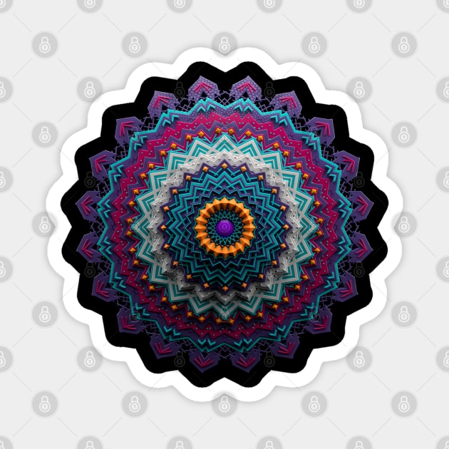 colorful mandala Magnet by Nekron